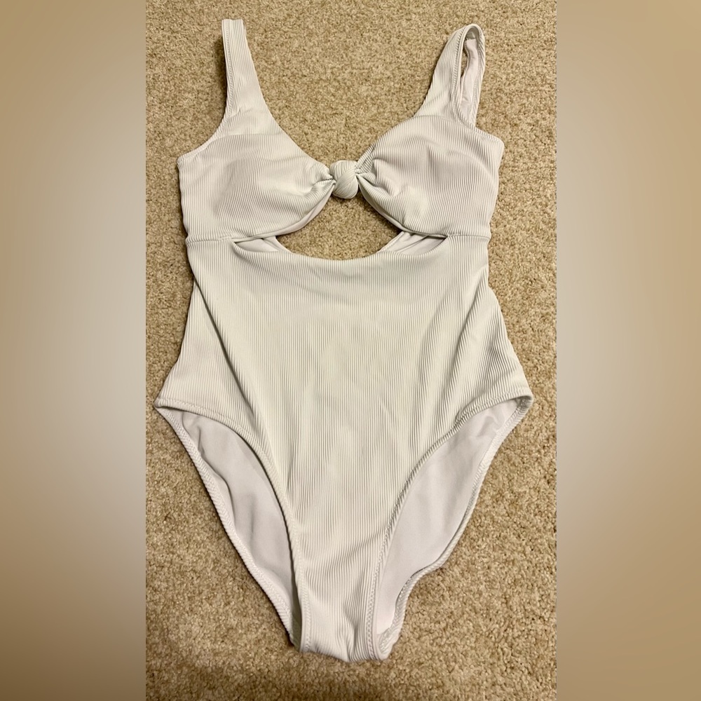 Aerie White cut out swimsuit